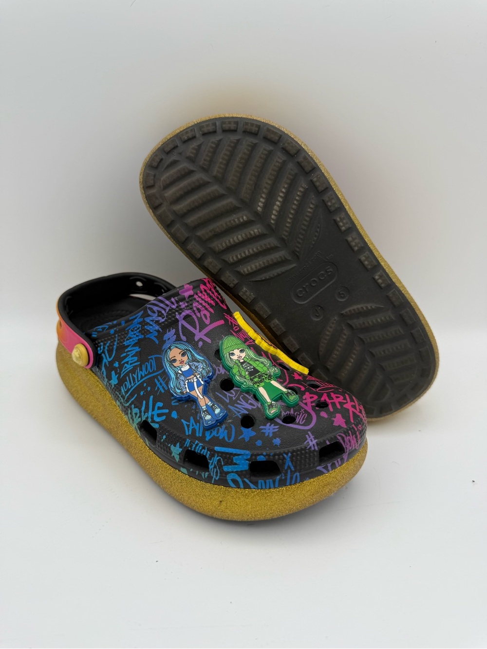 YOUTH Kids Crocs Rainbow High Platform Dolls Cutie Crush Slip-On Clogs Size‎ J5